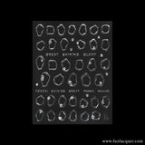 Irregular (Silver) - 3D Nail Art Sticker