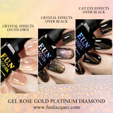 Rose Gold Platinum Diamond Magnetic Gel Polish