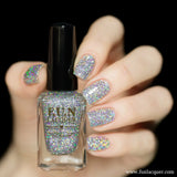 24 Karat Diamond Silver Holo Glitter Nail Polish