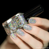 24 Karat Diamond Silver Holographic Nail Polish