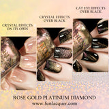 Rose Gold Platinum Diamond Magnetic Nail Polish