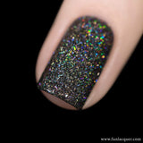 Black Diamond Scattered Holographic Nail Polish