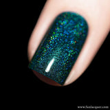Profound Teal Green Linear Holo Nail Polish
