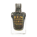 Snow in the Rainbow Night Best Black Holo Glitter Nail Polish