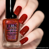 Splendor Red Linear Holographic Nail Polish