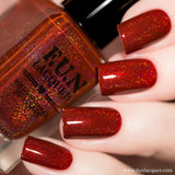 Splendor Red Linear Holo Nail Polish