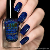 Starry Night Of The Summer Blue Linear Holographic Nail Polish