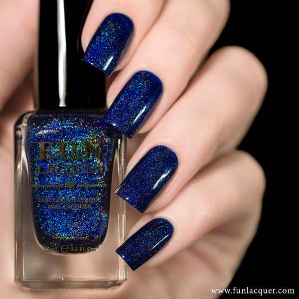 Starry Night Of The Summer Blue Linear Holographic Nail Polish