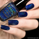 Starry Night Of The Summer Blue Holographic Nail Polish