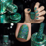 Secret (H) Green Holo Glitter Polish