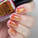 Jingle Bells Red Color Shifting Glitter Nail Polish