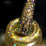 Million Dollar Dream 100% real gold holographic glitter polish