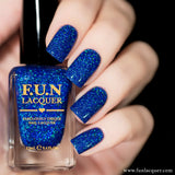 BFF Sapphire Blue Holographic Glitter Nail Polish 