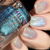 Blue Rose Platinum Diamond Magnetic Nail Polish