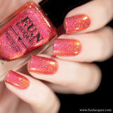 Fireplace Coral Color Shifting Holographic Nail Polish