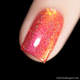 Fireplace Orange Color Shifting Holographic Nail Polish