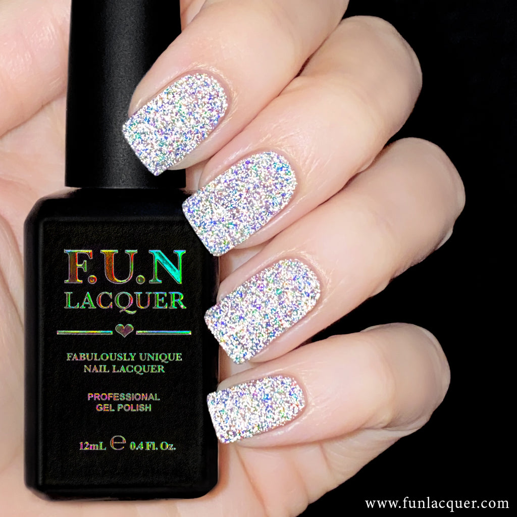 Flash Diamond Flake Gel Scattered Holographic Top Coat – F.U.N LACQUER
