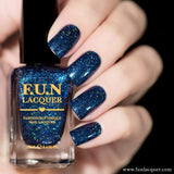 Frozen Blue Metallic Holographic Nail Polish