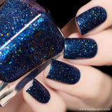 Frozen Blue Metallic Holographic Nail Polish