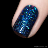 Frozen Blue Metallic Holographic Nail Polish