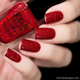Kiss Me Red Holo Glitter Nail Polish