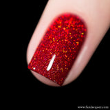 Kiss Me Red Holo Glitter Nail Polish