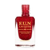 Kiss Me Red Holographic Glitter Nail Polish