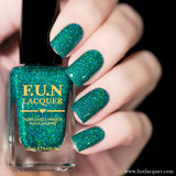 Lucky Girl Green Holographic Glitter Nail Polish 