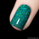 Lucky Girl Green Holographic Nail Polish
