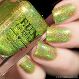 Mint Lime Tea Green Color Shifting Holographic Nail Polish