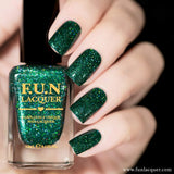 Ornament Green Metallic Holographic Nail Polish