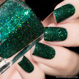 Ornament Green Metallic Holographic Nail Polish