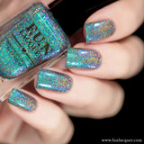 Peacock Teal Color Shifting Holographic Nail Polish