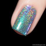 Peacock Blue Color Shifting Holographic Nail Polish