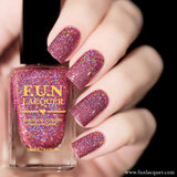 Precious Moment Pink Holographic Glitter Nail Polish