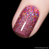 Precious Moment Pink Holographic Long Lasting Glitter Nail Polish
