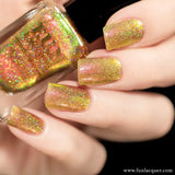 Sunset (H) Orange Gold Color Shifting Holographic Nail Polish