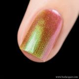 Uniphant Green Gold Color Shifting Iridescent Nail Polish