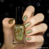 Million Dollar Dream 100% real gold holo glitter polish