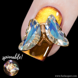 Iridescent Blue - 3D Spinning Butterfly Nail Stud