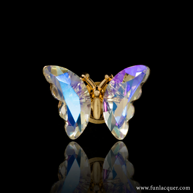 Iridescent Purple - 3D Spinning Butterfly Nail Stud