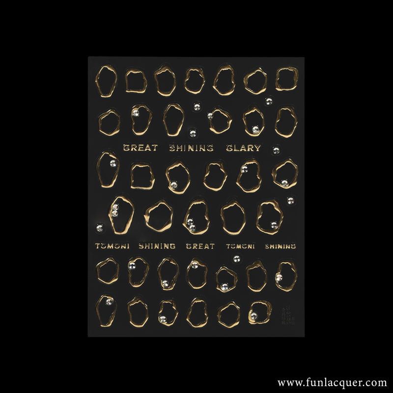 Irregular (Gold) - 3D Nail Art Sticker