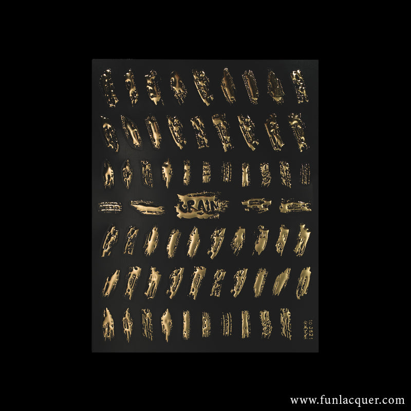 Ink (Gold) - 3D Nail Art Sticker