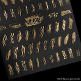 Ink (Gold) - 3D Nail Art Sticker