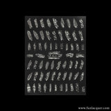 Ink (Silver) - 3D Nail Art Sticker