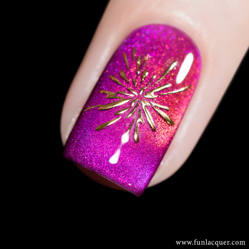 Fireworks (Gold) - 3D Nail Art Sticker