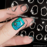 Irregular (Silver) - 3D Nail Art Sticker