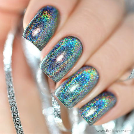 Diamond Dust Scattered Holographic Top Coat – F.U.N LACQUER