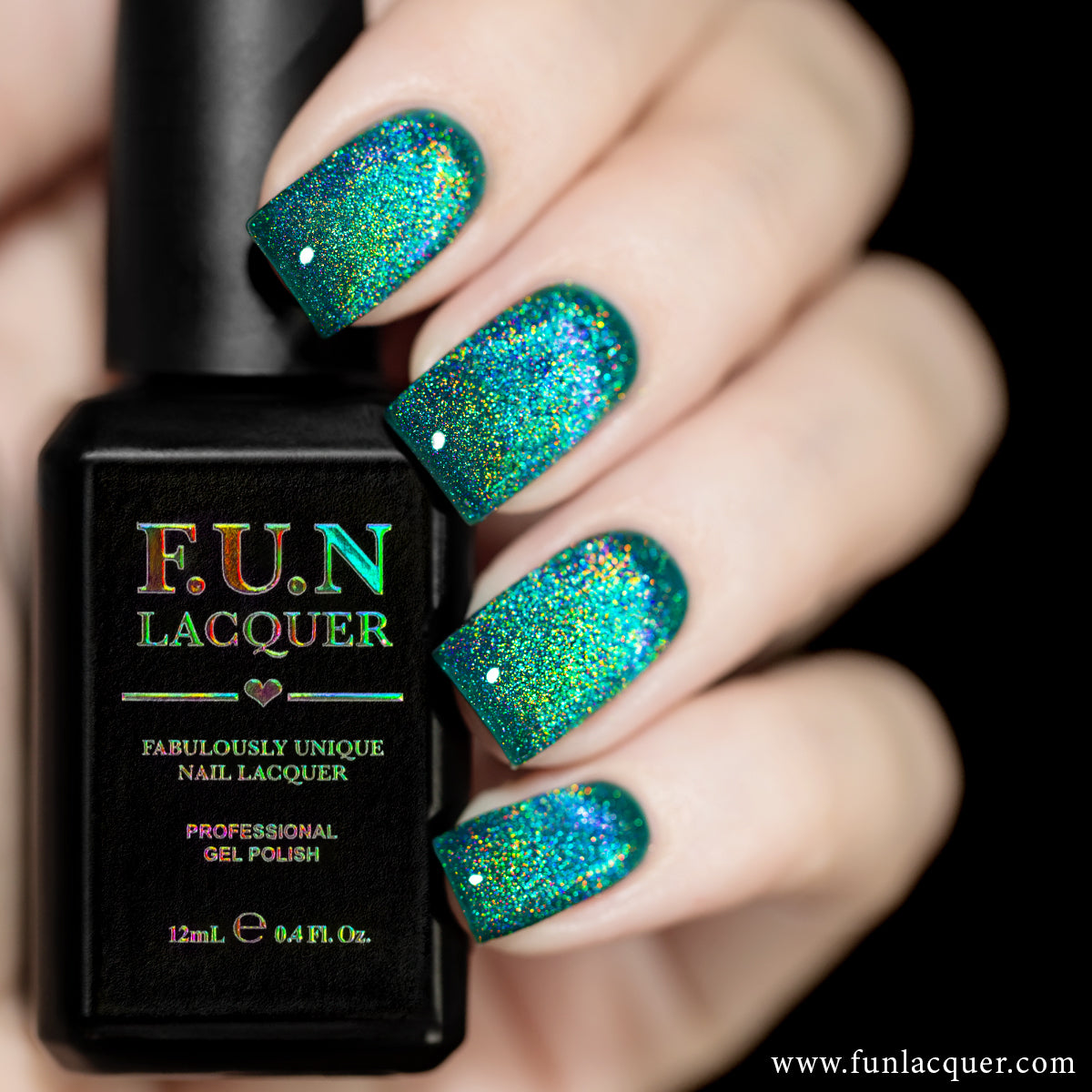 018 Enthusiasm': A Radiant Gem - Teal Green Holo Magnetic Gel
