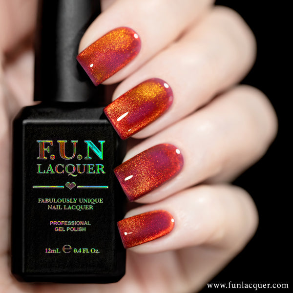 011 Popsicles Gel Polish: Orange & Gold Shift with Purple Base